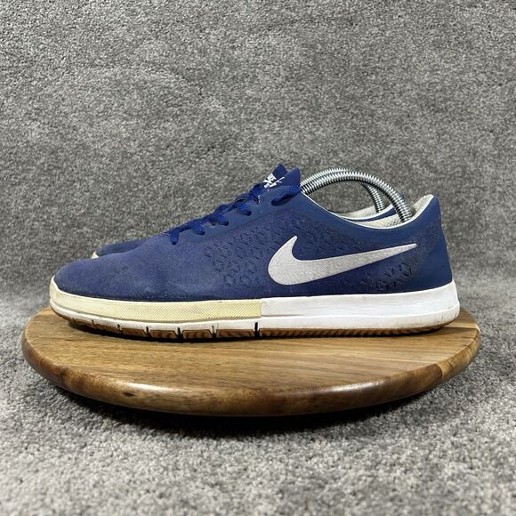 Nike SB Free Nano 724941-401 Mens Sz 10.5 Blue Suede Atheltic Skate Shoes Used main image 9
